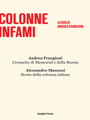 cover image of Colonne infami